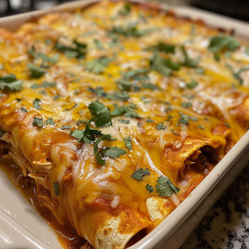 Crockpot Chicken Enchilada Casserole Recipe