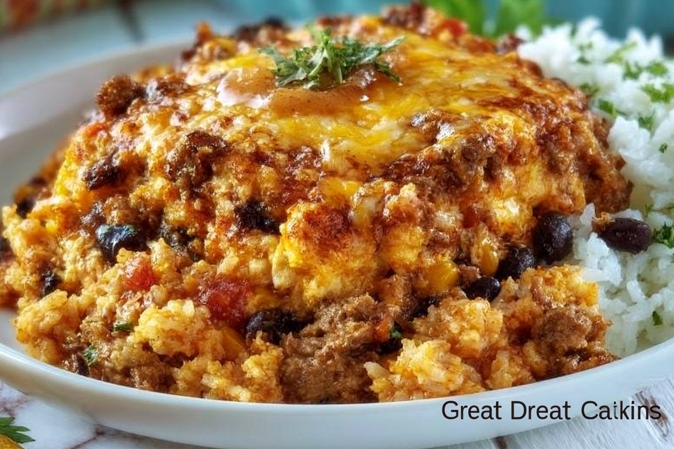 Beef Enchilada Casserole with Rice