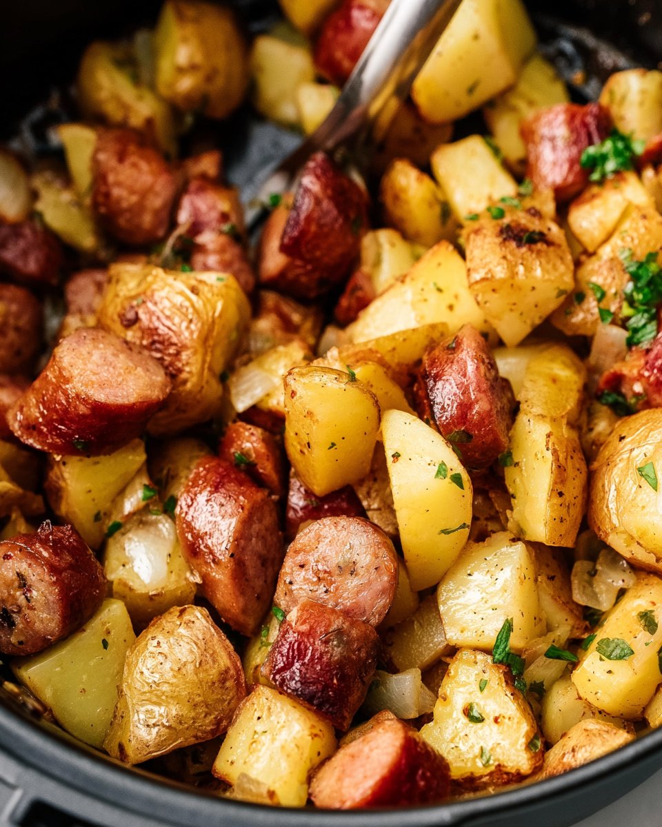 Air Fryer Potatoes and Sausage