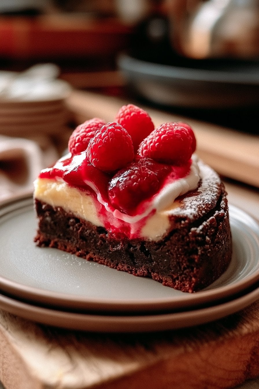 Himbeer-Brownie-Käsekuchen