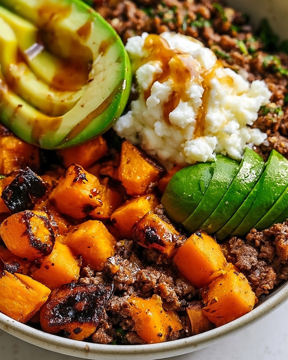 Hot Honey Glazed Ground Beef Bowl
