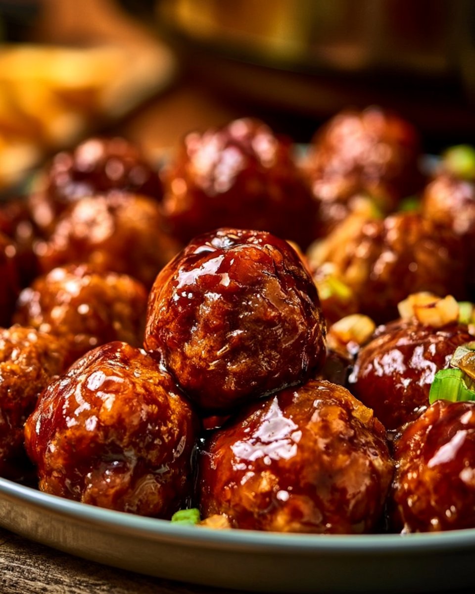 Teriyaki Meatballs in the Slow Cooker