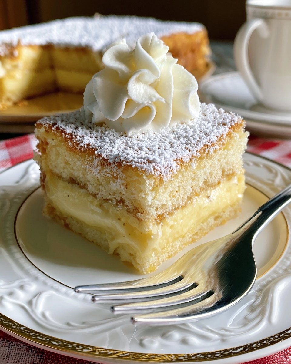 Vanilla Cloud Custard Cake