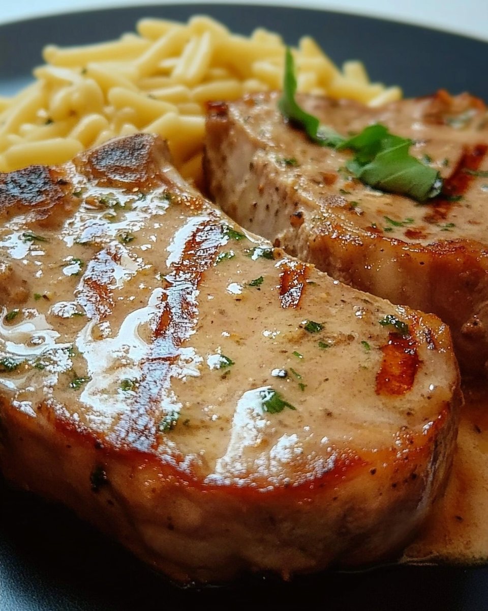 Minutensteaks vom Schwein in Frischkäse-Sahnesoße