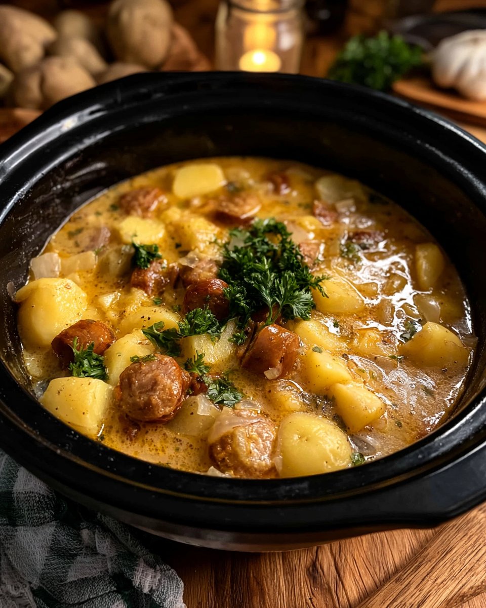 Crockpot Creamy Italian Sausage and Potato Soup