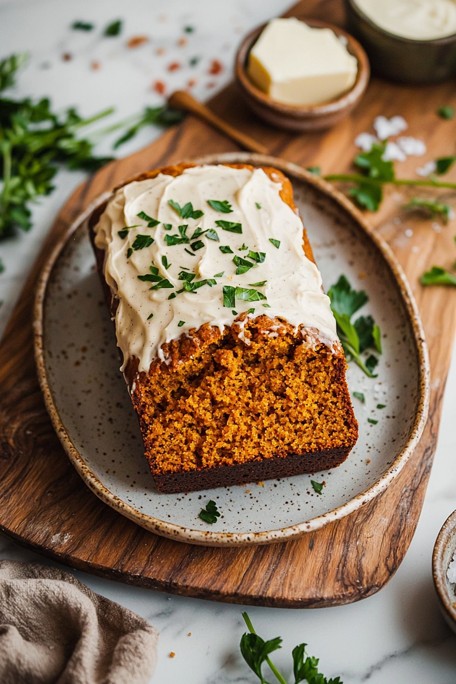 Pumpkin Bread with Cream Cheese Frosting