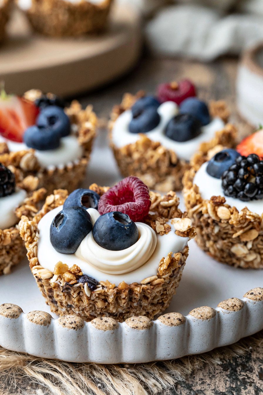 No Bake Granola Cups with Yogurt