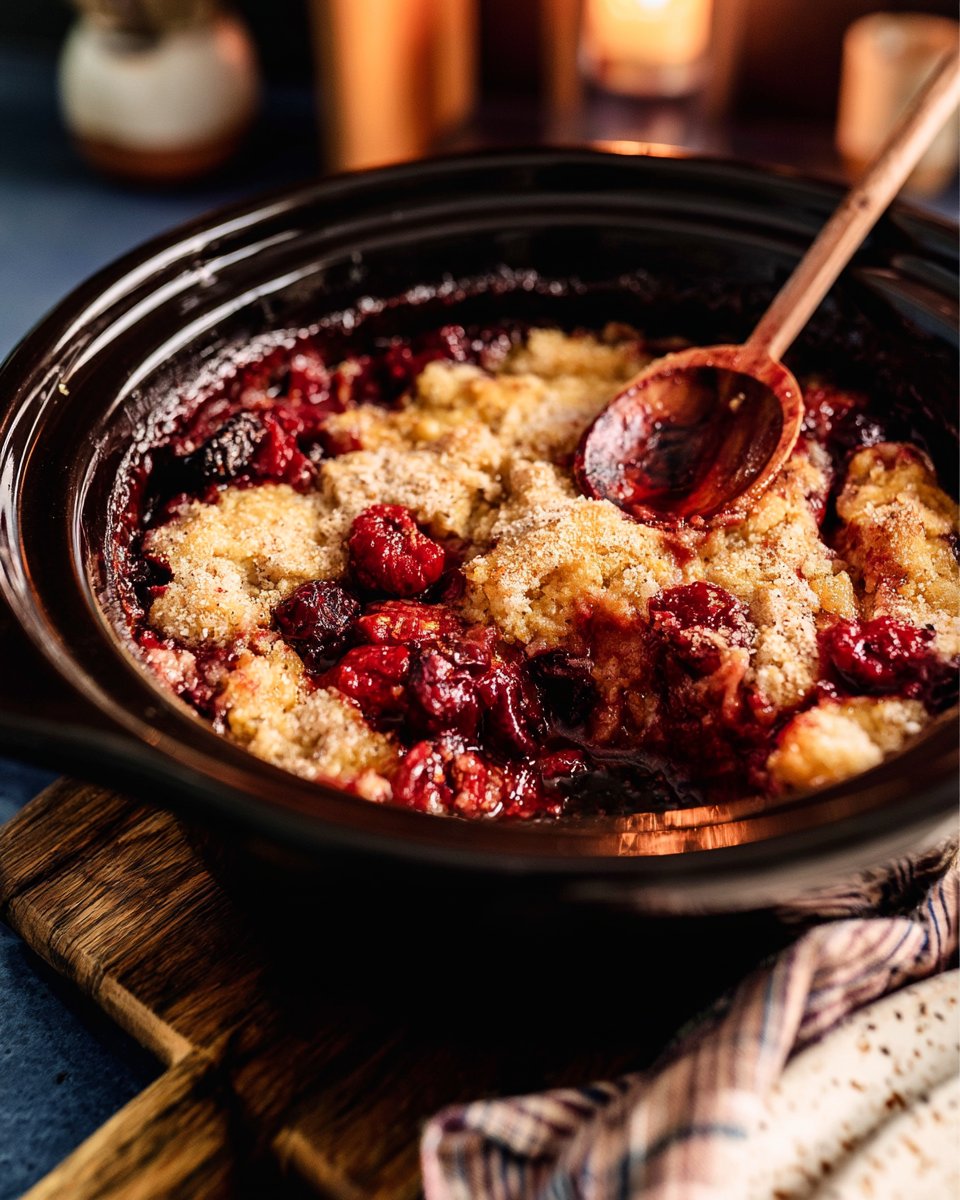 Slow Cooker Berry Cobbler