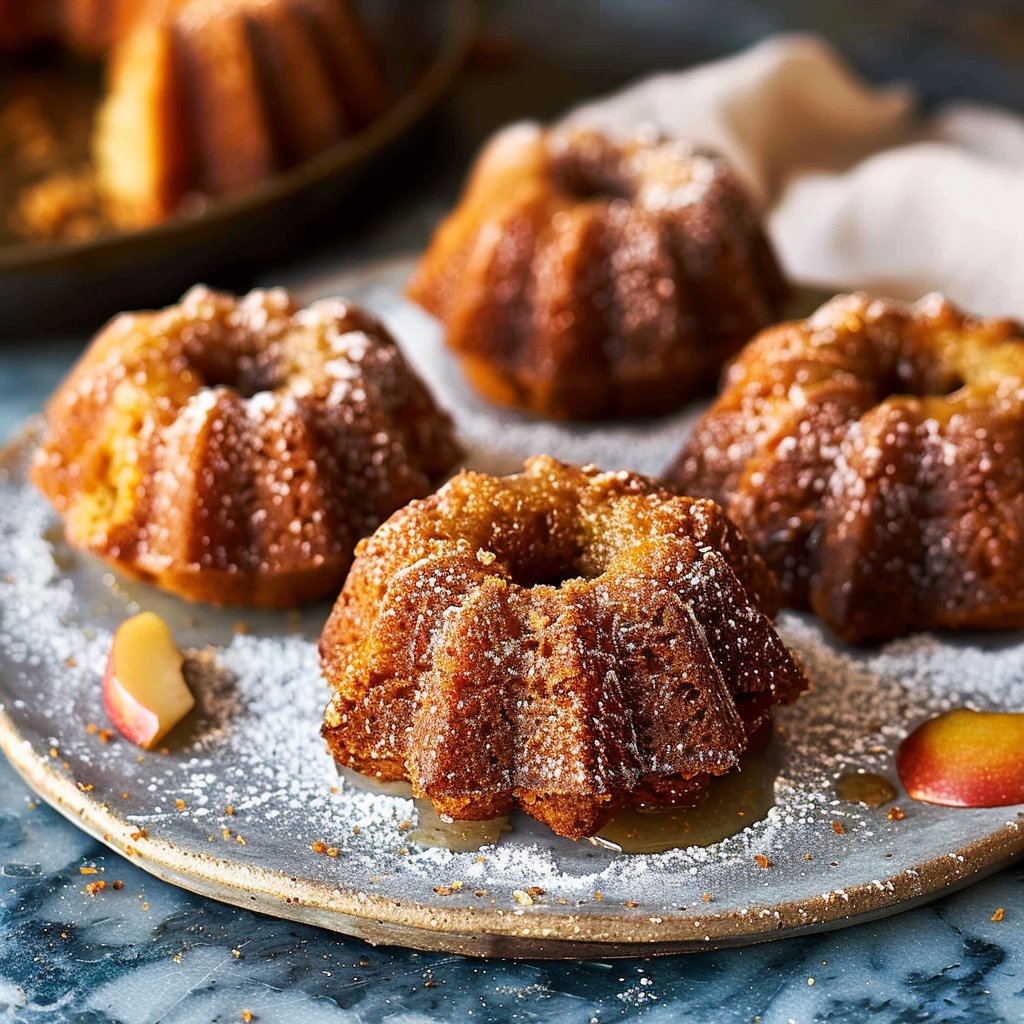 Mini Apple Cider Bundt Cakes