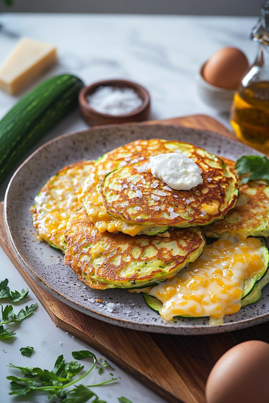 Käse-Zucchini-Pfannkuchen