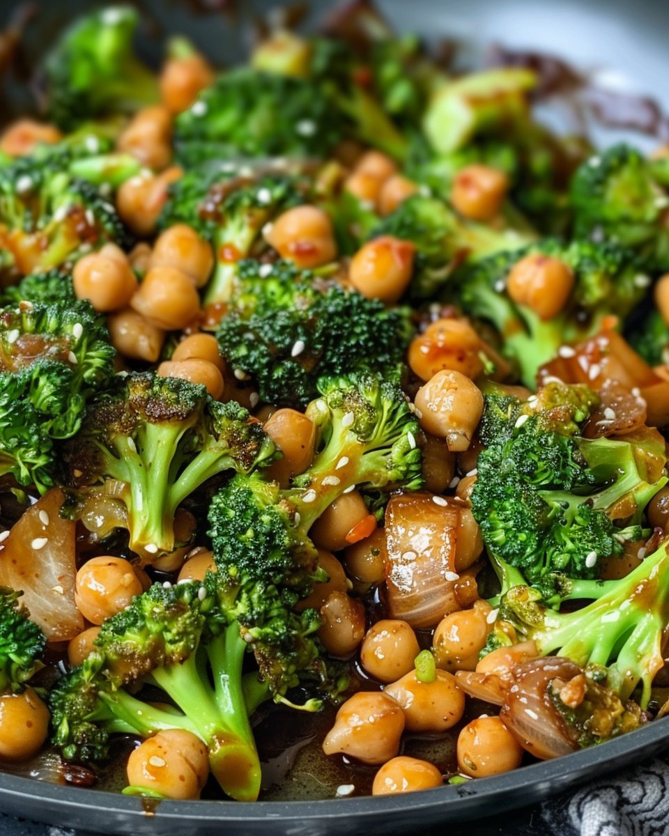 Broccoli Chickpea Stir Fry