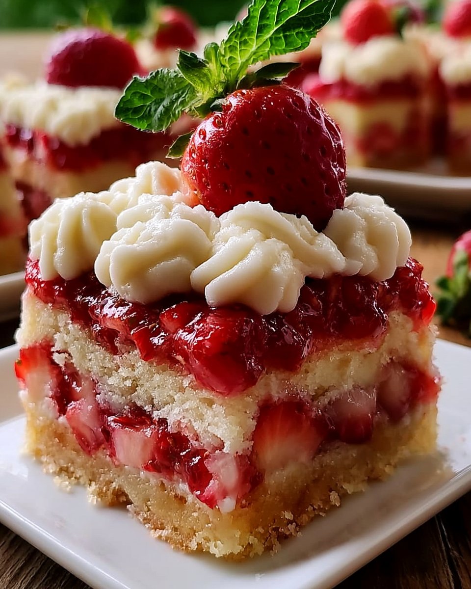 Strawberry Shortcake Bars Recipe - Quick and Easy
