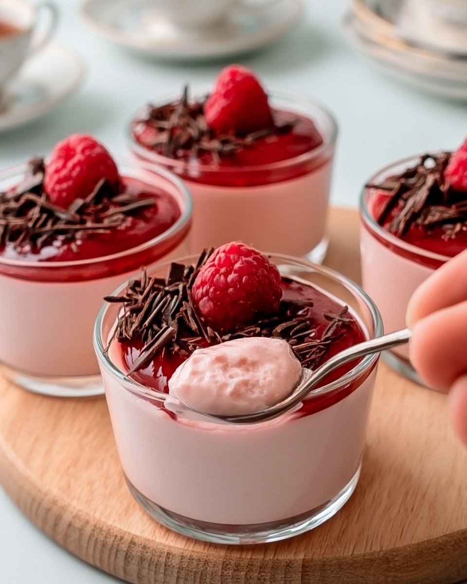 Raspberry White Chocolate Panna Cotta