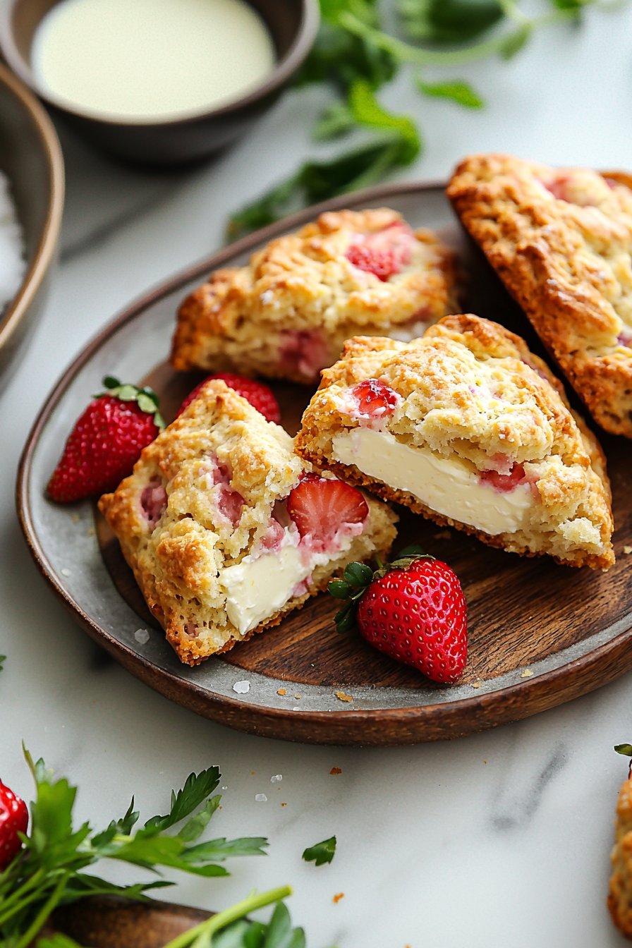 Erdbeer Creme Käse Scones