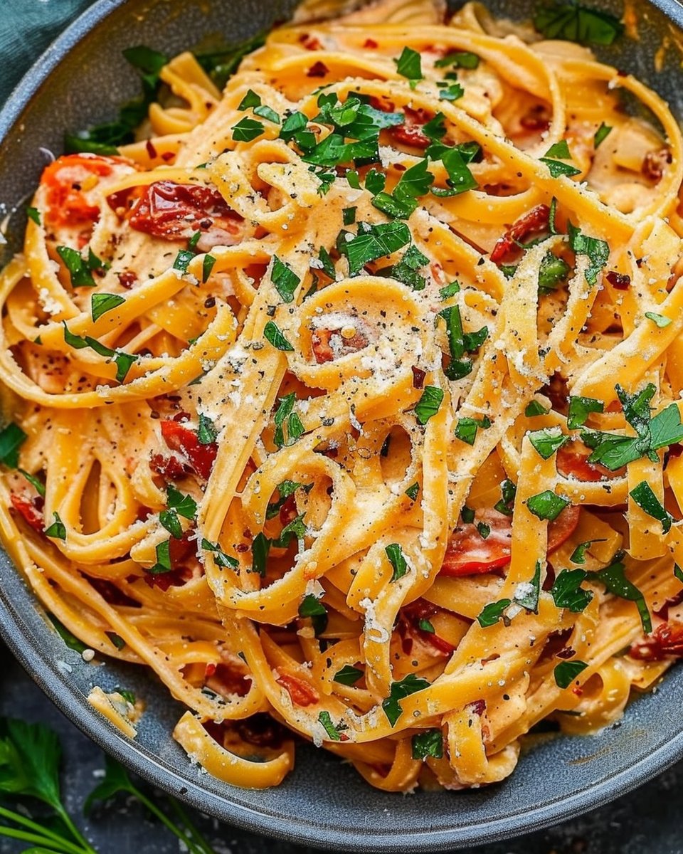 Creamy Vegan Sun-Dried Tomato Pasta