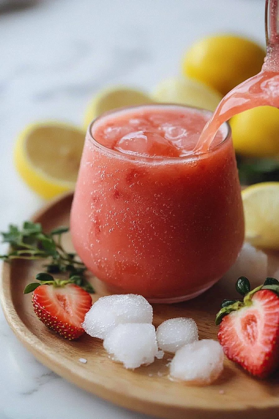 Einfache gefrorene Erdbeer-Limonade