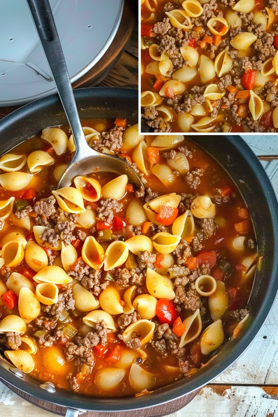 Pasta Shells with Ground Beef