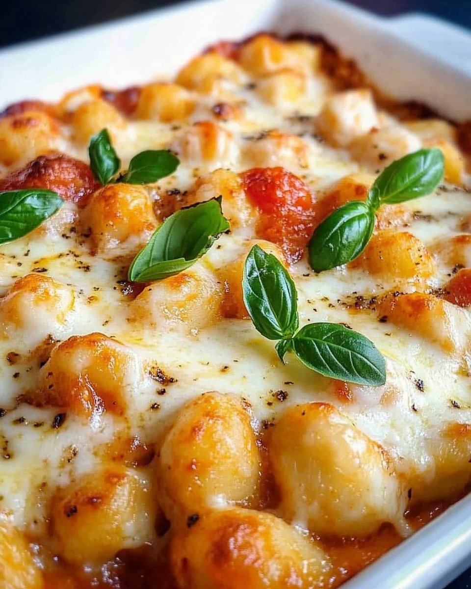 Gnocchi Auflauf mit Tomate und Mozzarella