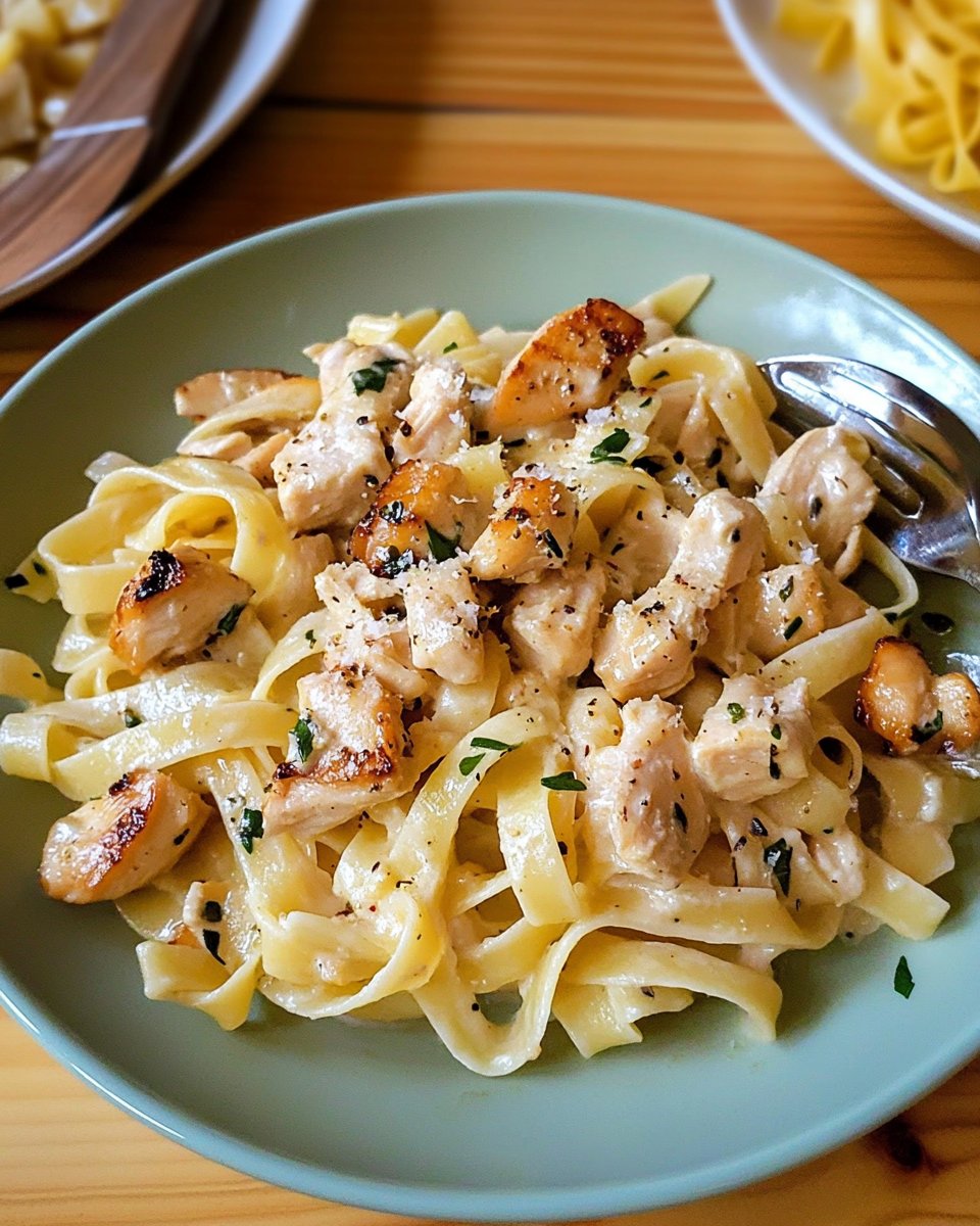 Schnelles Hühnchen-Tagliatelle
