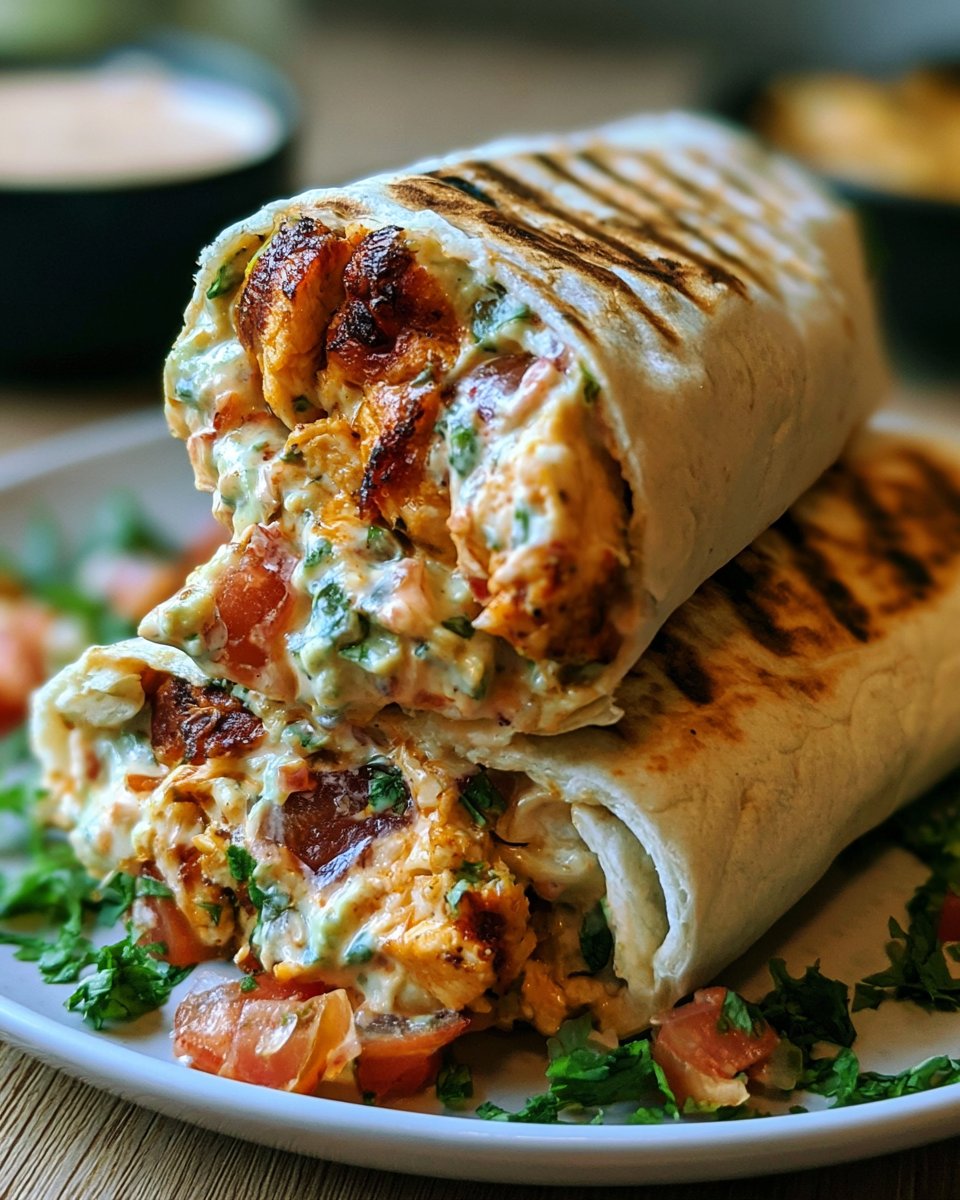 Grilled Chicken Burrito with Chipotle Ranch