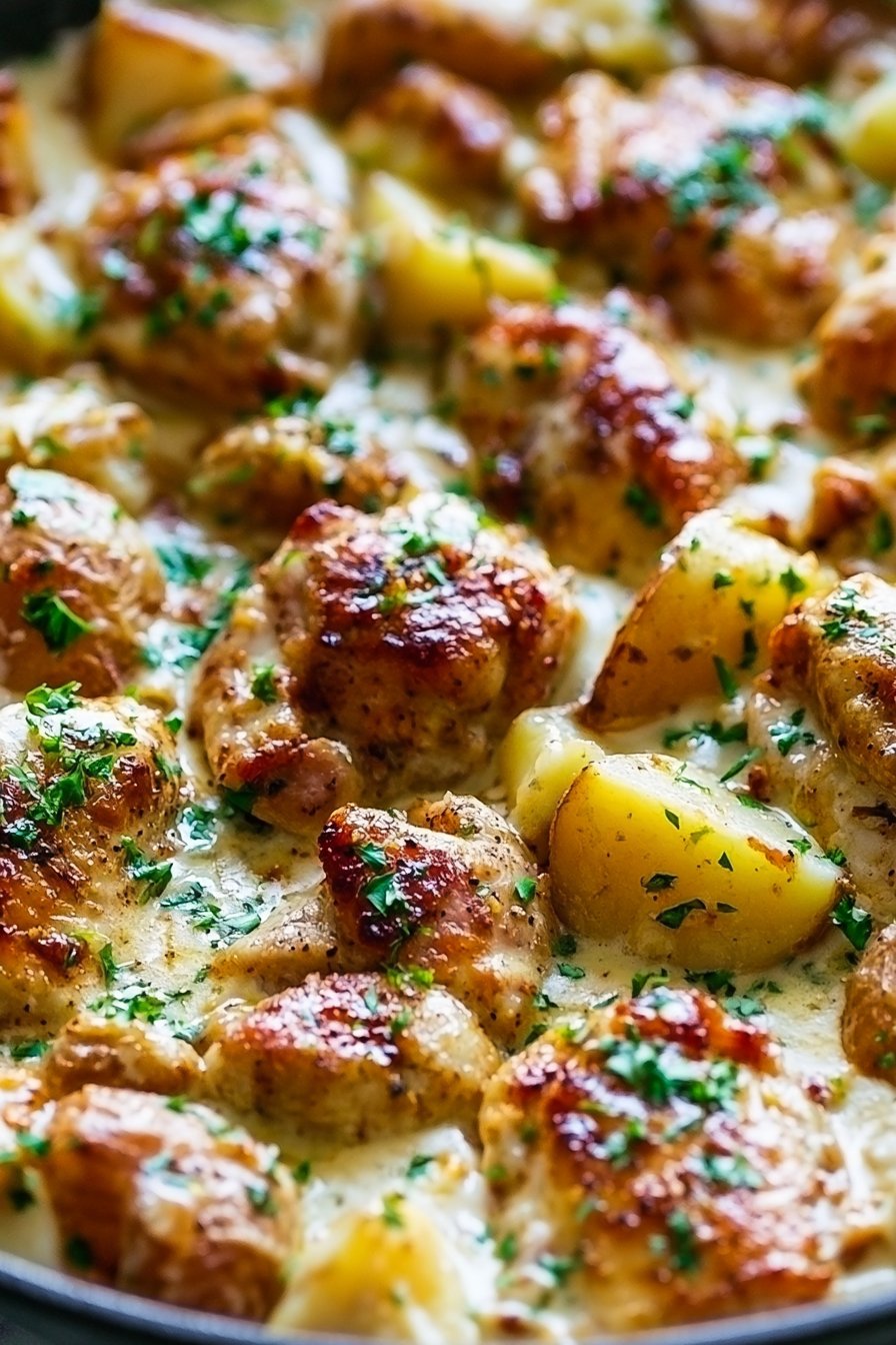 Creamy Garlic Parmesan Chicken and Potatoes 1 Garlic Parmesan Chicken with Potatoes