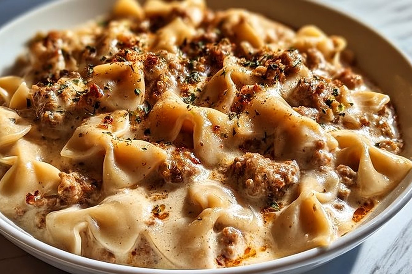 Cajun Beef Bowtie Pasta