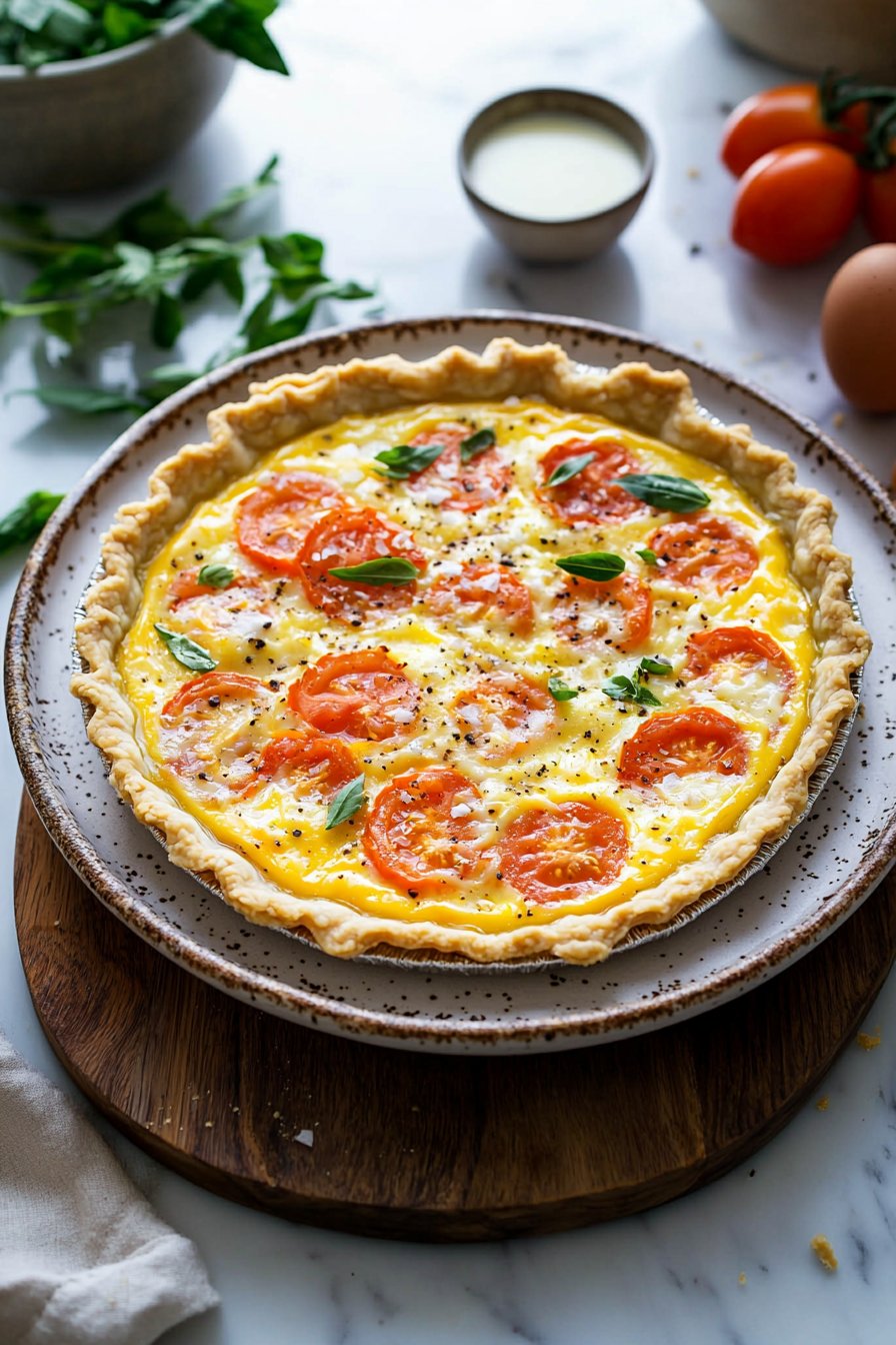 Cheese and Tomato Quiche