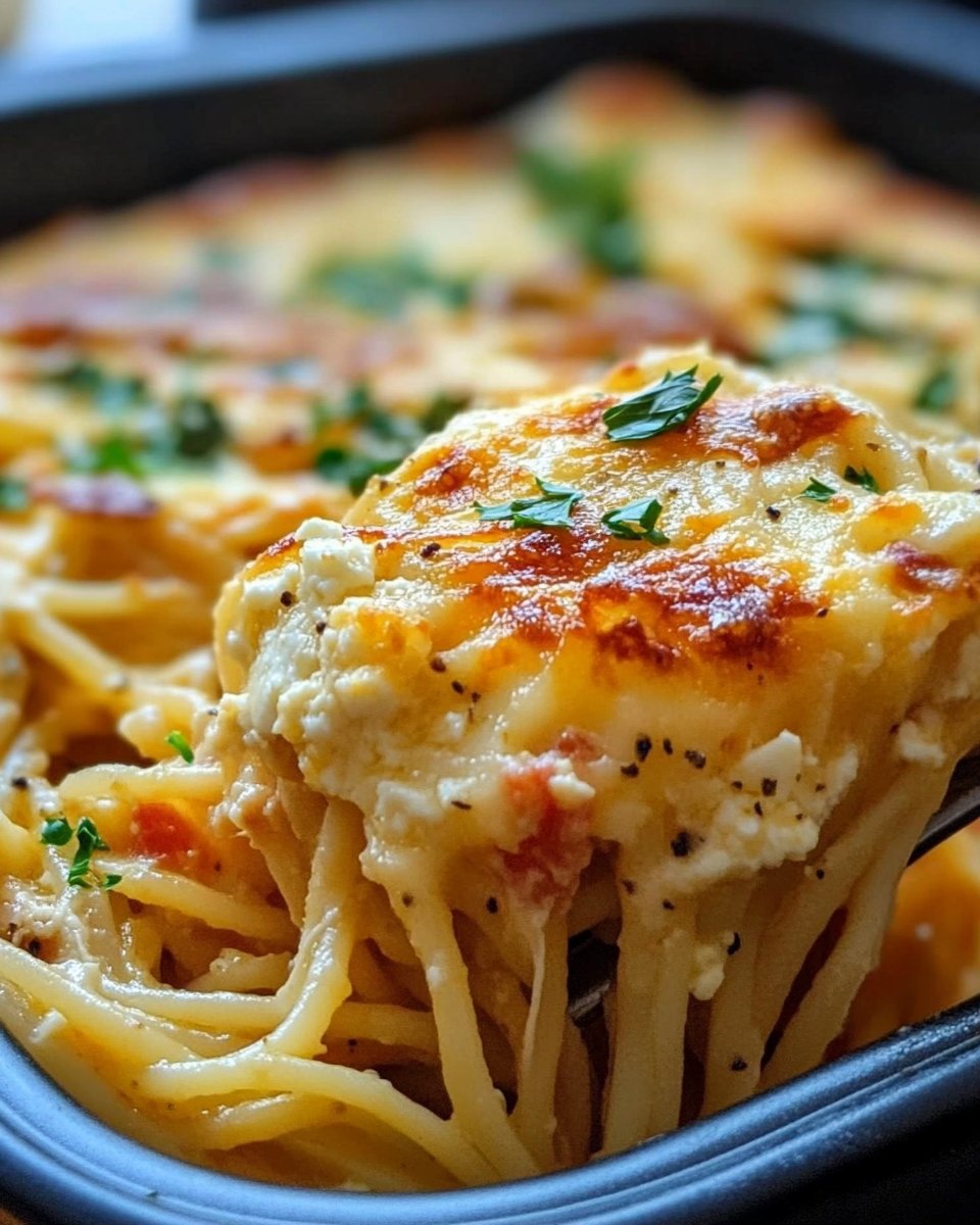 Gebratene Feta-Pasta