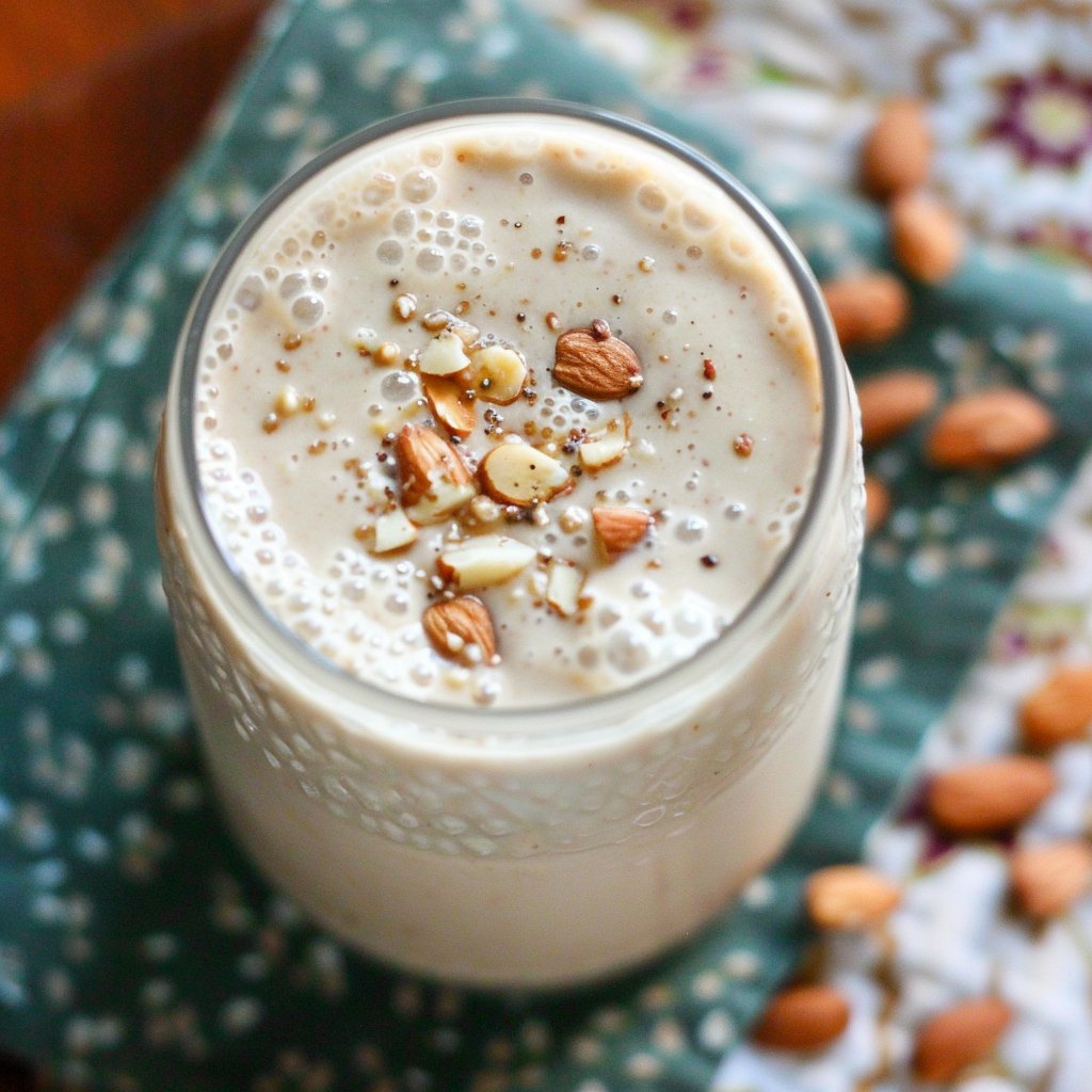 Almond Peach Kefir Smoothie