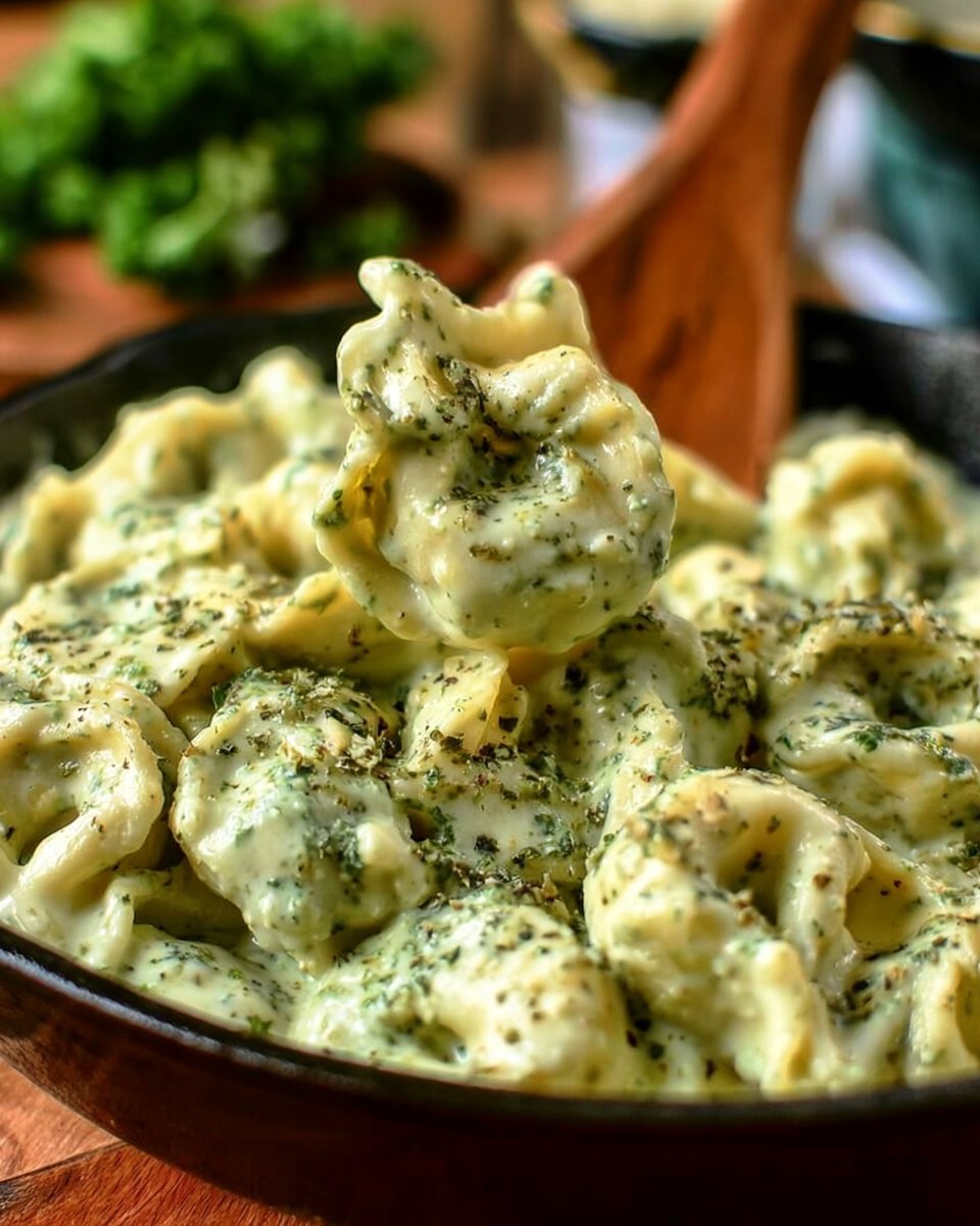 Tortellini with Pesto and Alfredo Sauce Recipe