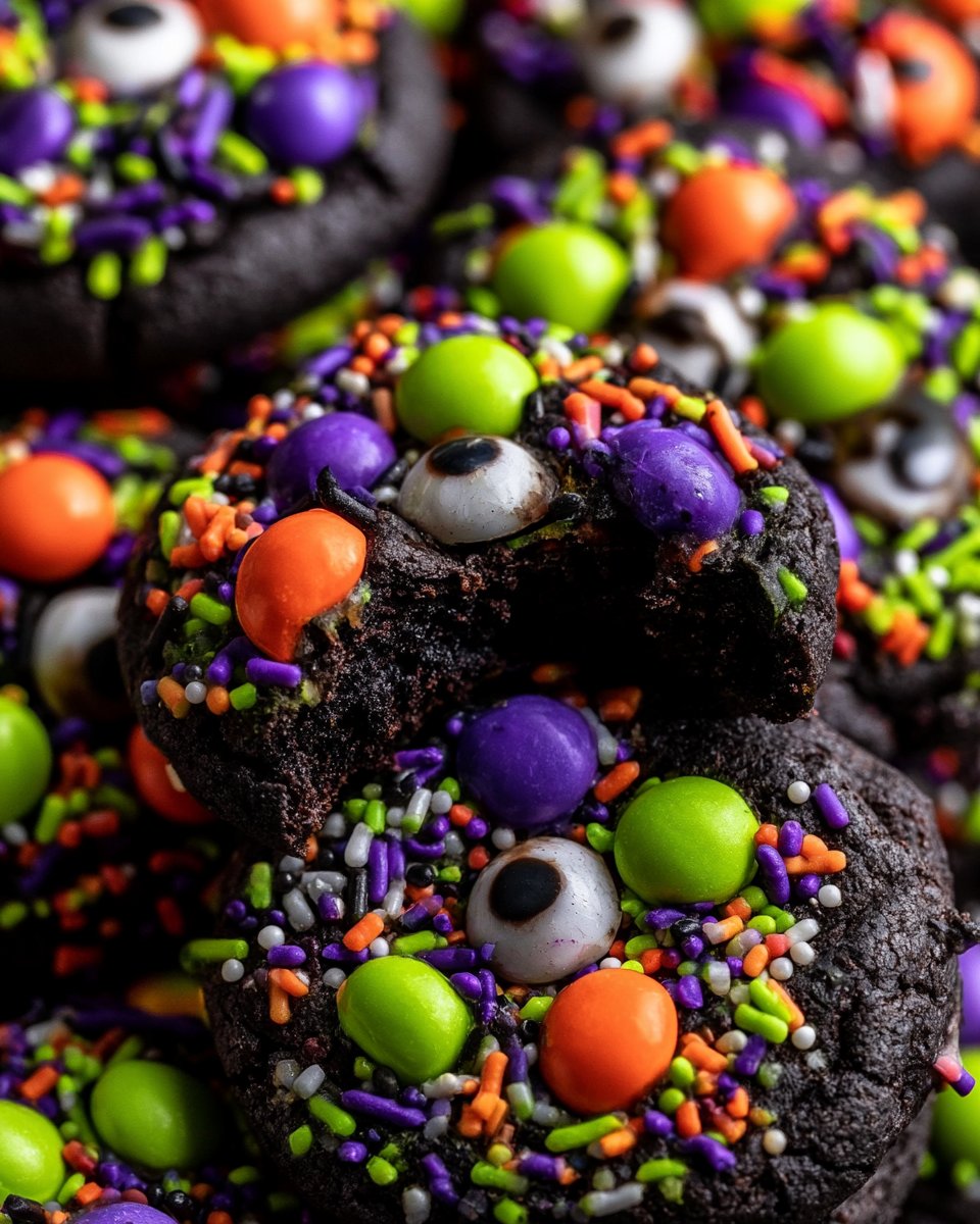 Halloween Chocolate Velvet Cookies