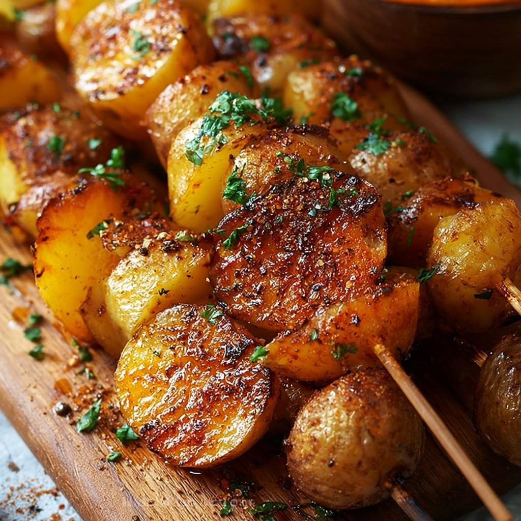 Knusprige Kartoffelspieße