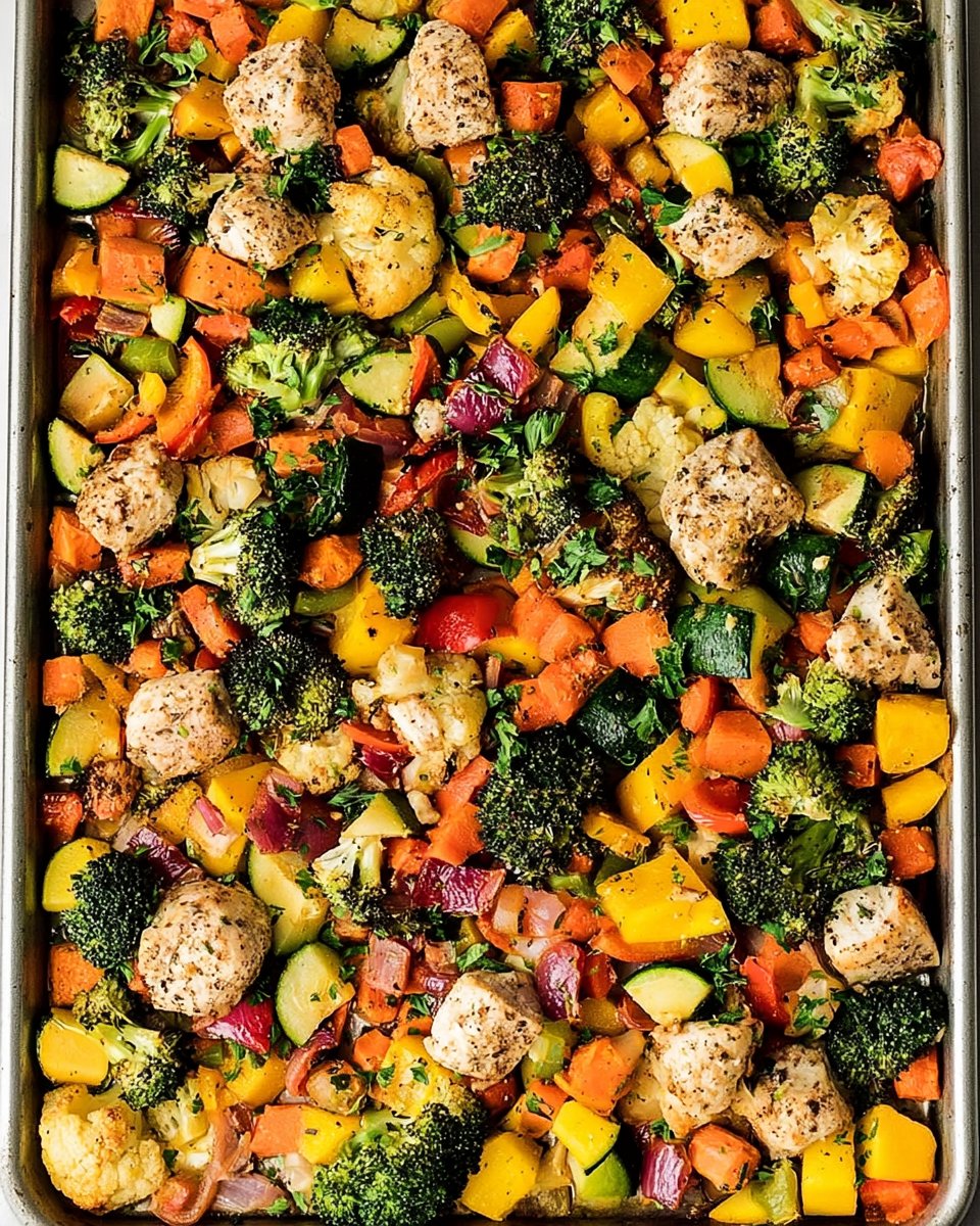 Sheet Pan Chicken and Rainbow Vegetables