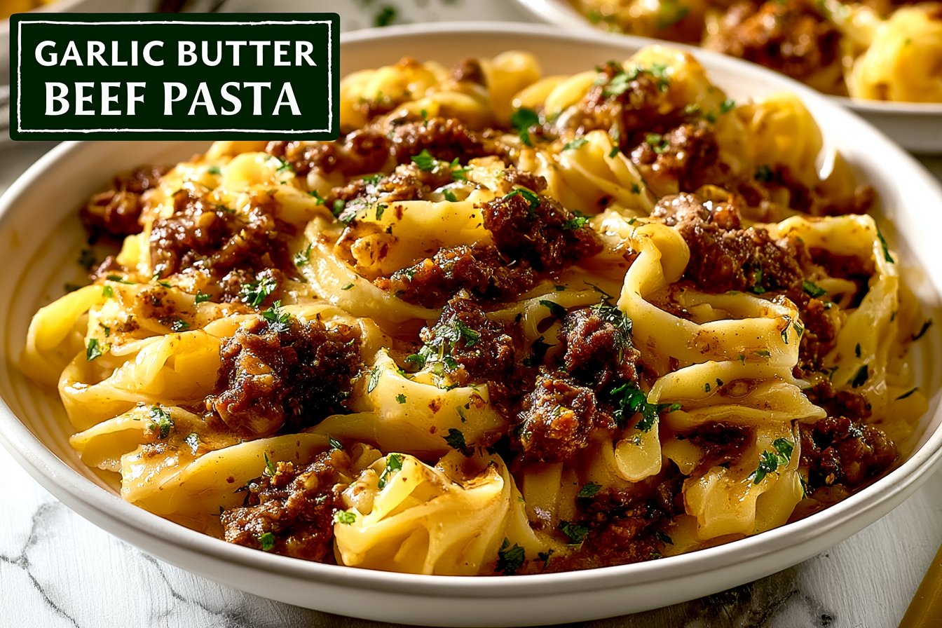Garlic Butter Beef Pasta