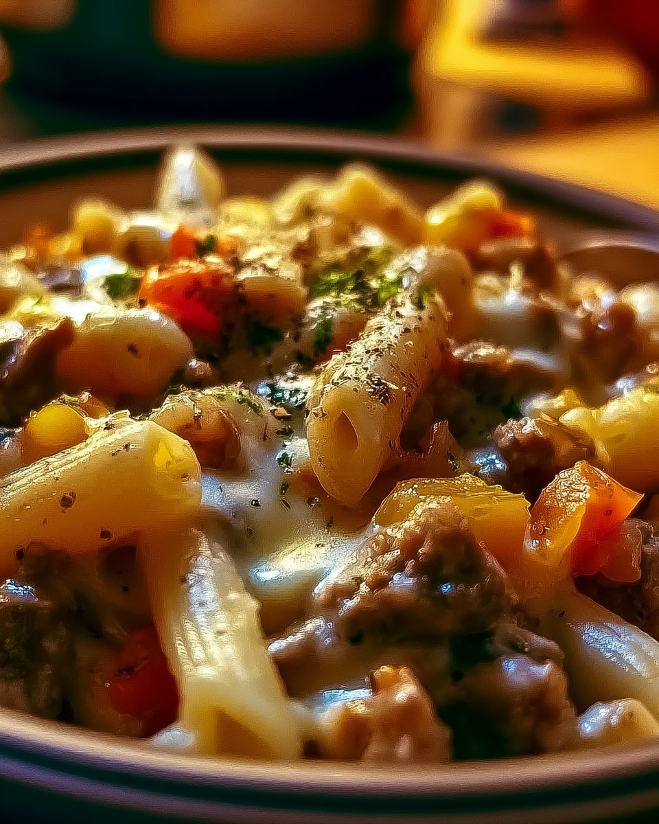 Philly Cheese Steak Pasta