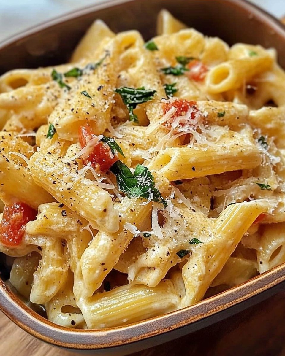 Hohe Protein Frischkäse One Pot Pasta