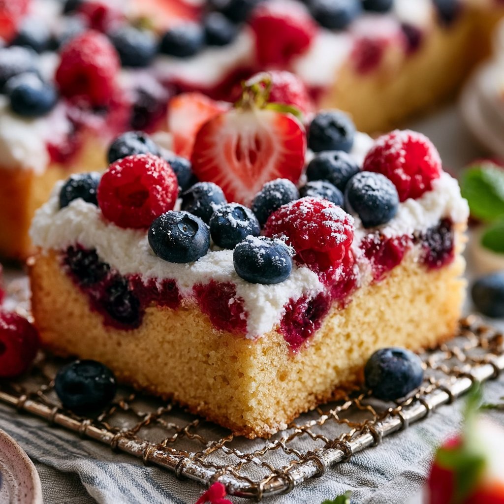 Sommerlicher Beeren-Blechkuchen