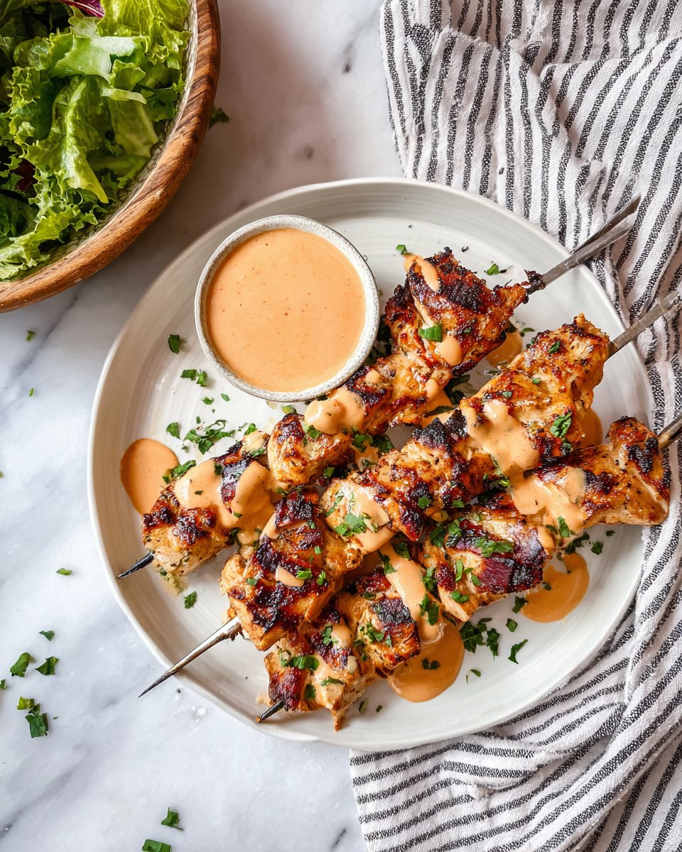 Bang Bang Chicken Skewers