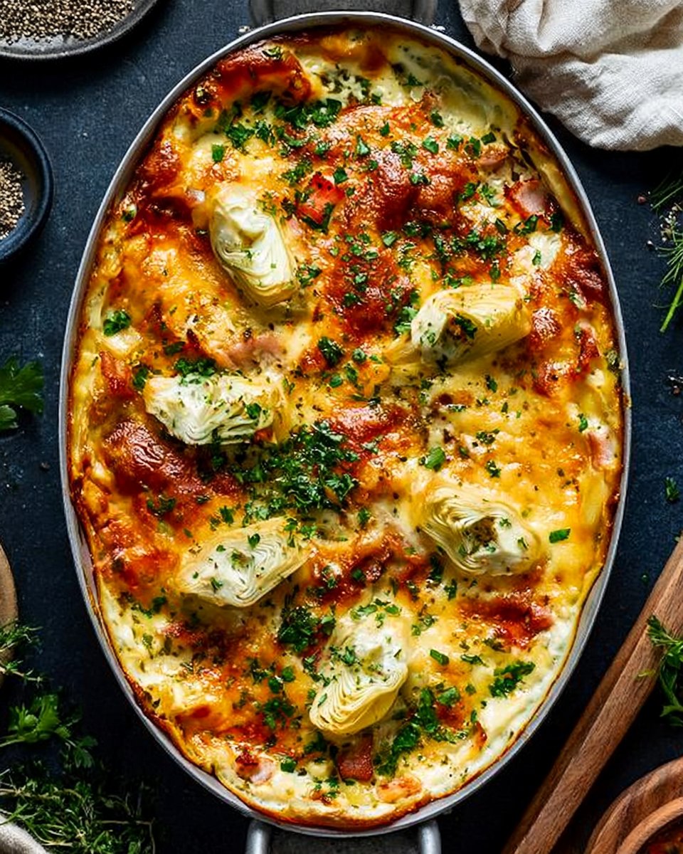 Schnelle Maultaschen-Auflauf mit Schinken-Käse-Sahnesoße