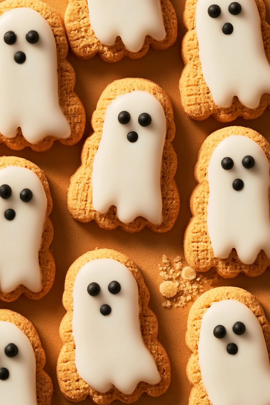 Crispy 20-Minute Copycat White-Chocolate Nutter Butter Ghost Cookies