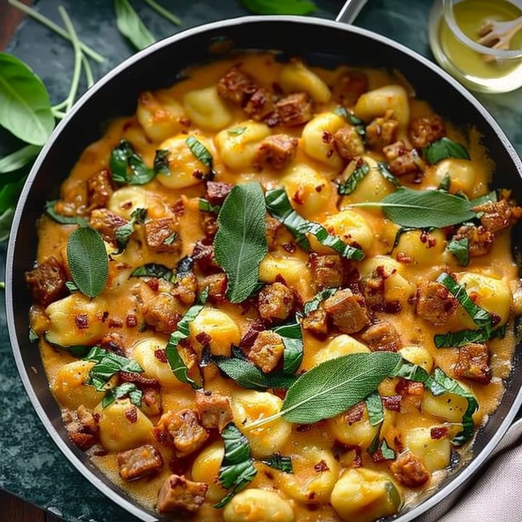 Creamy Pumpkin & Sausage Gnocchi