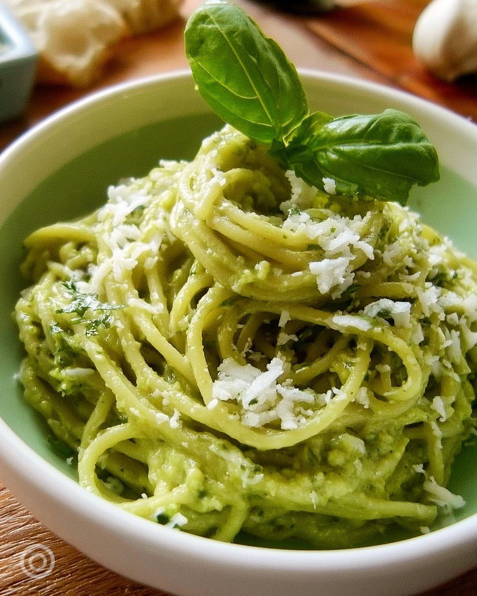 Creamy Mexican Green Spaghetti