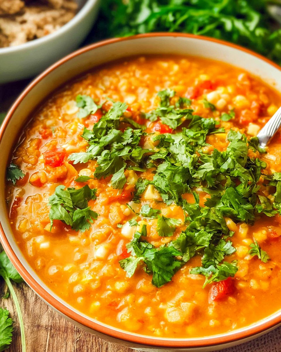 Red Lentil Corn Chowder