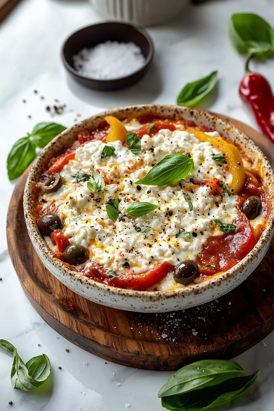 Cottage Cheese Pizza Bowl