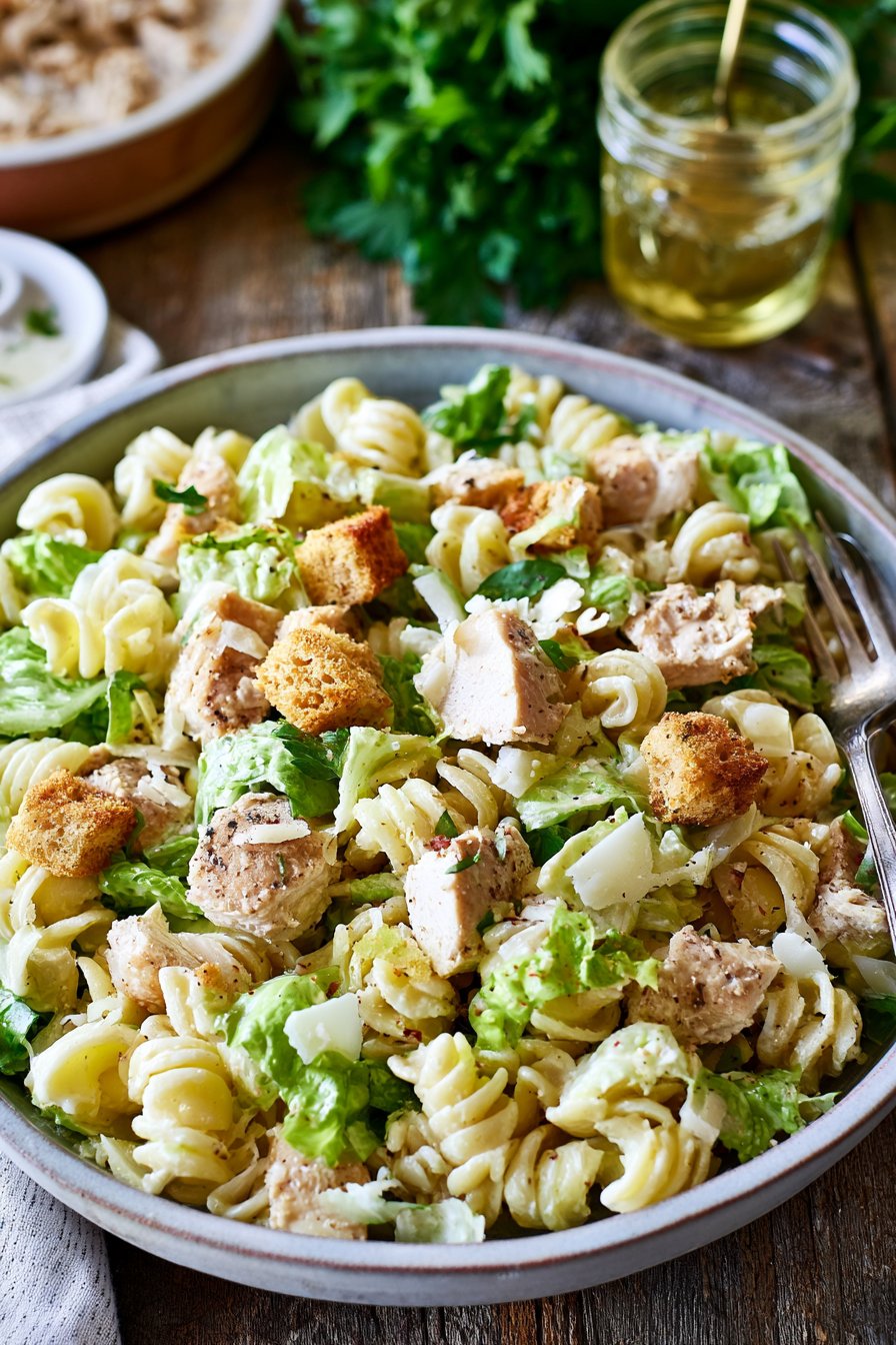 Chicken Caesar Pasta Salad