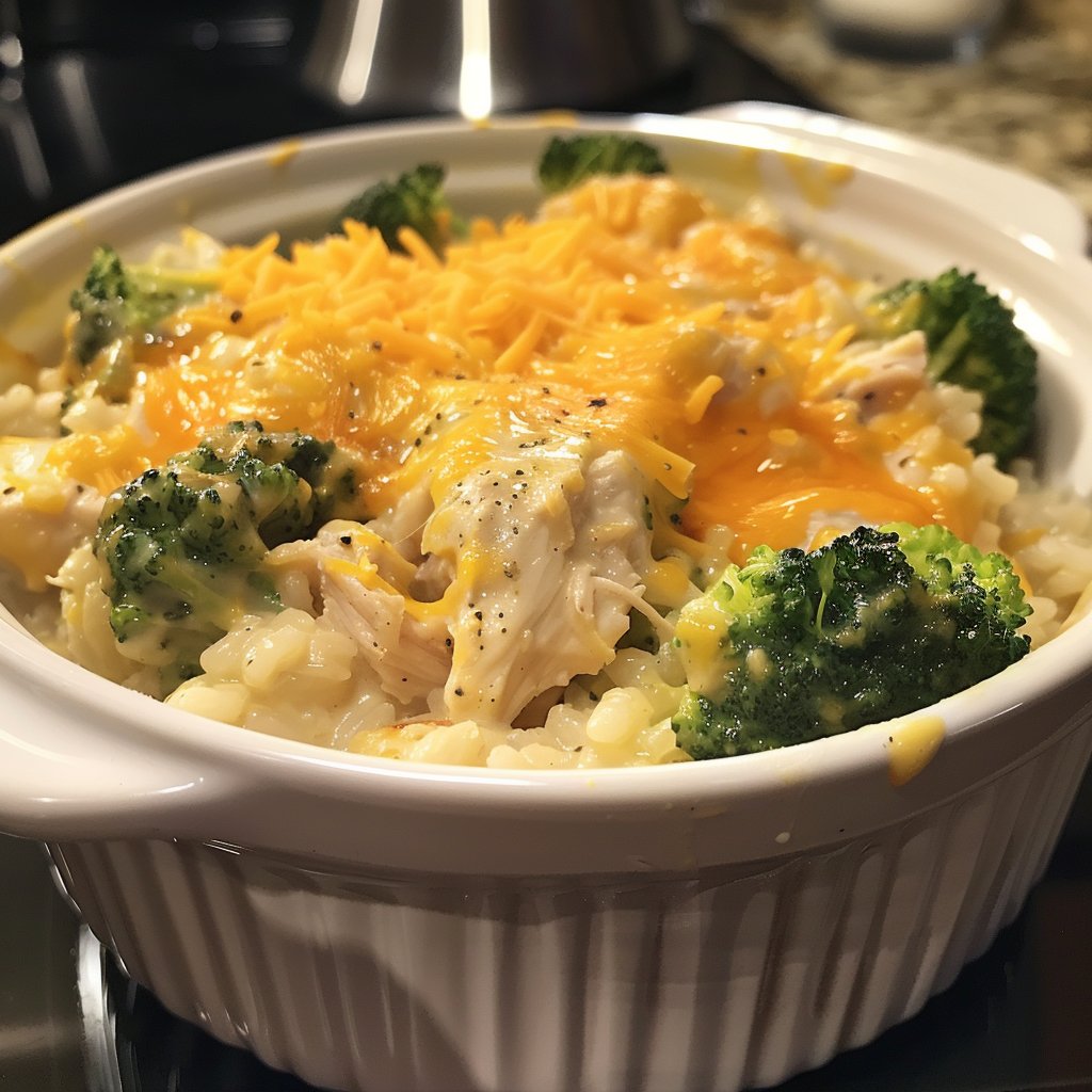 Easy Chicken Broccoli Rice Casserole
