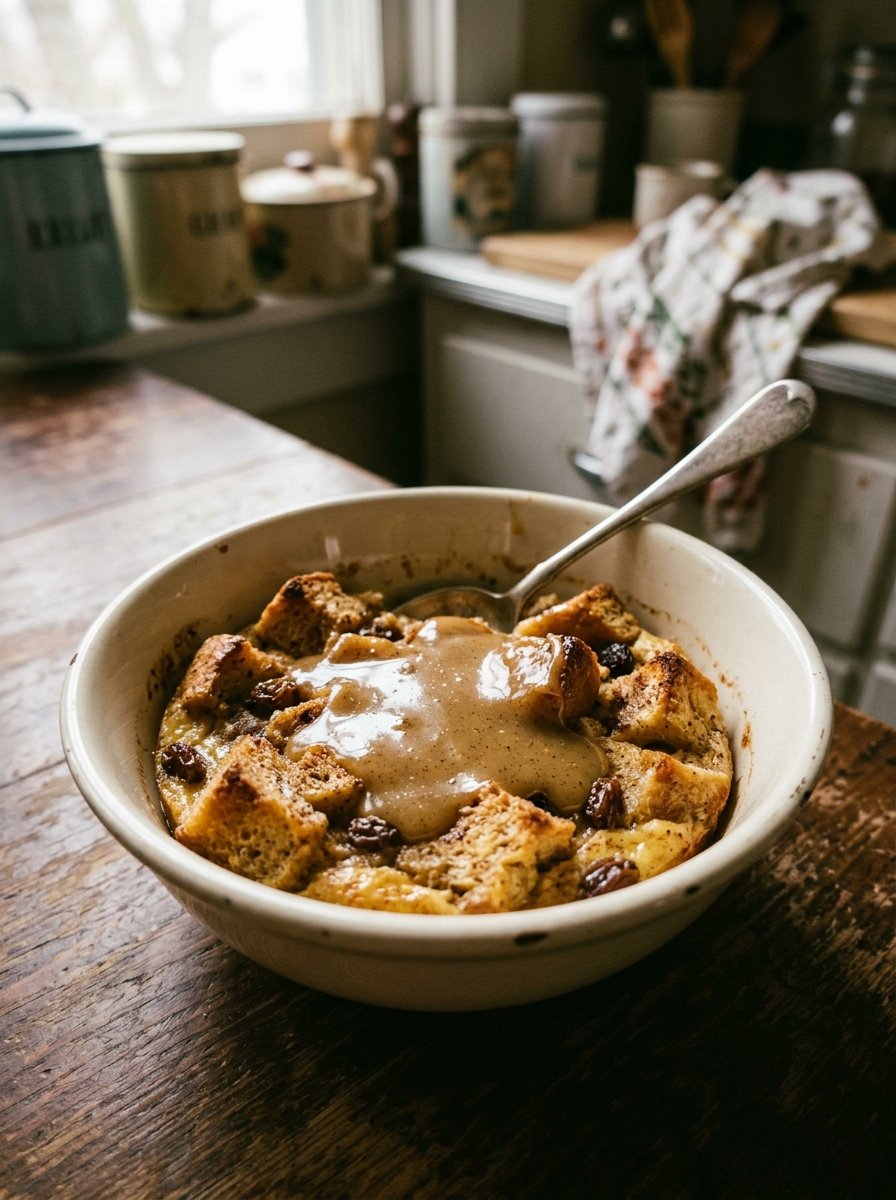 Bread Pudding with Vanilla Caramel Sauce