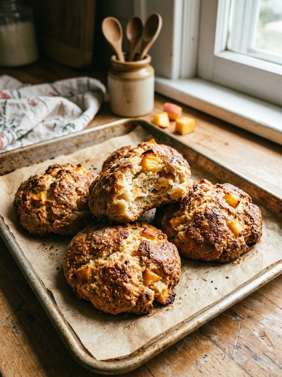 Heavenly Soft Peach Scones