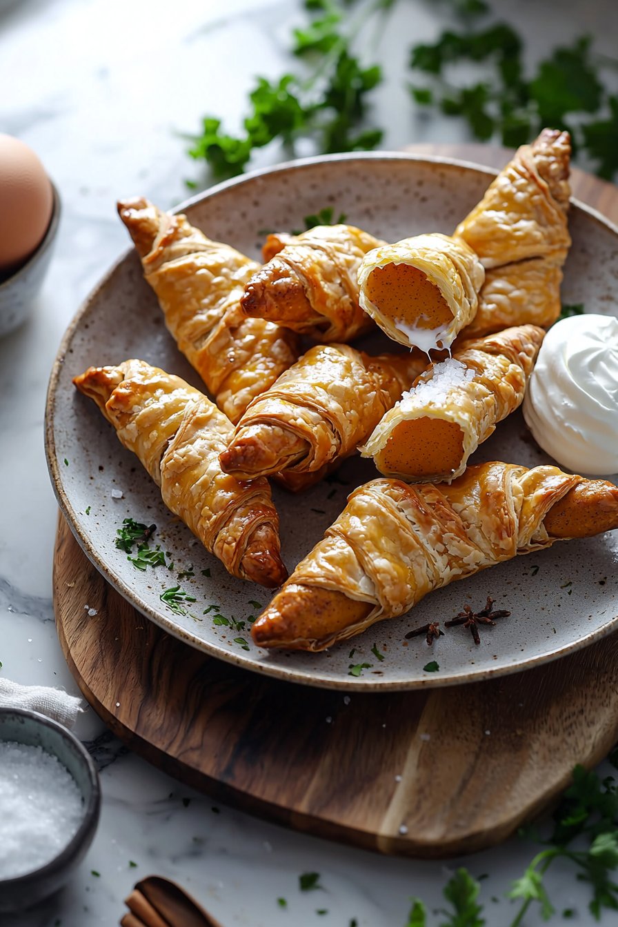 Kürbiskuchen-Drehungen