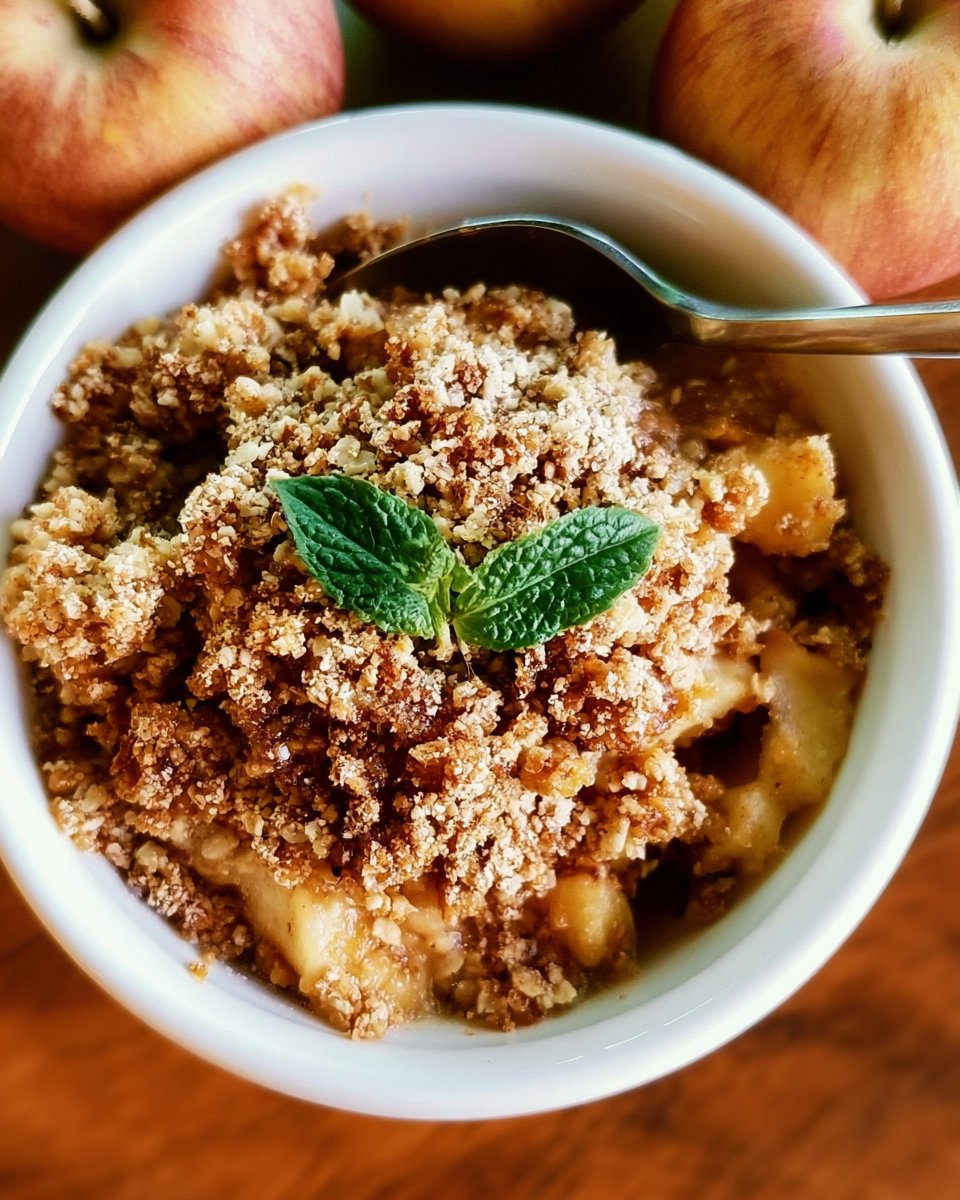 Healthy Breakfast Apple Crumble